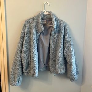 Urban Outfitters Light Blue Teddy Coat